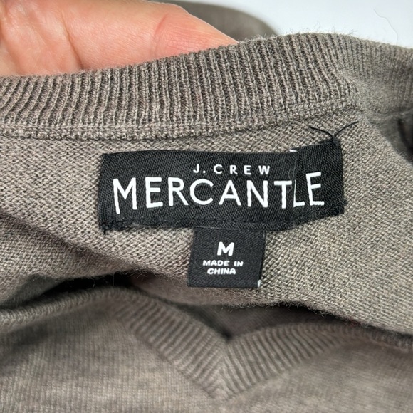 J. Crew Mercantile Brown Wool Blend Vneck Sweater Medium - Picture 7 of 10